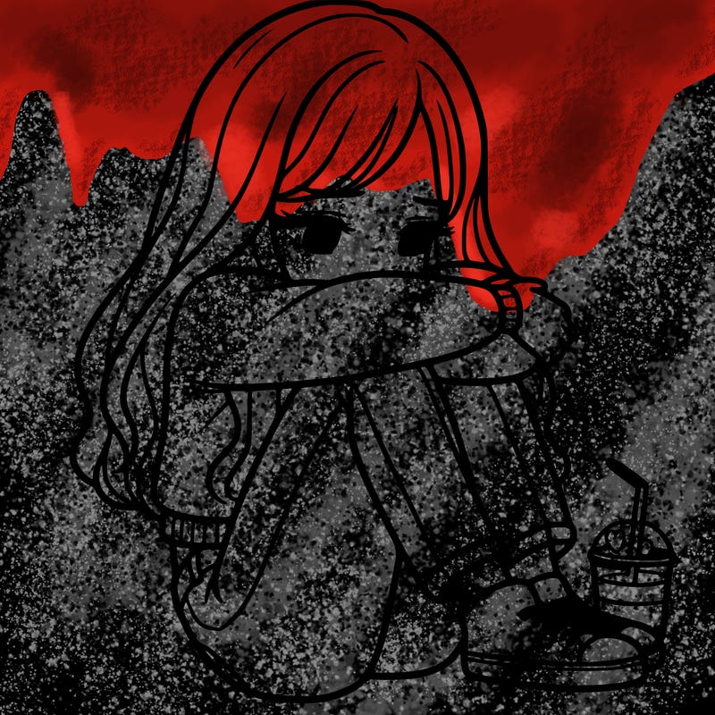 a girl  after a breakup