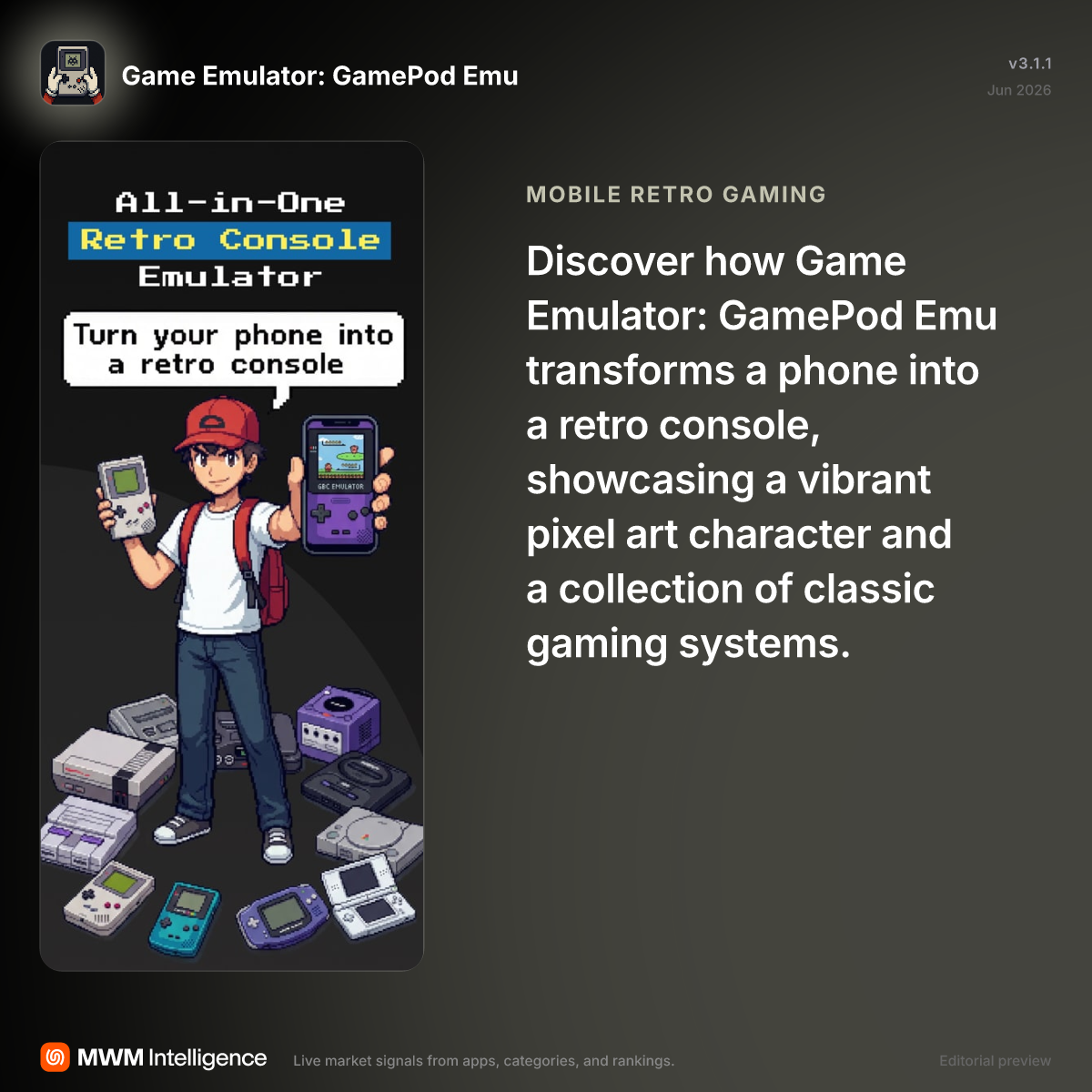 Game Emulator: GamePod Emu - Entertainment App | MWM