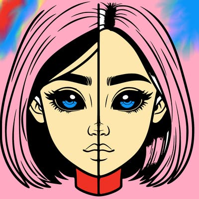 realistic girl split