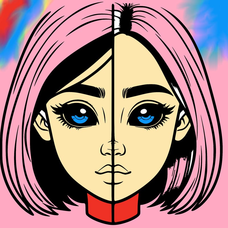 realistic girl split