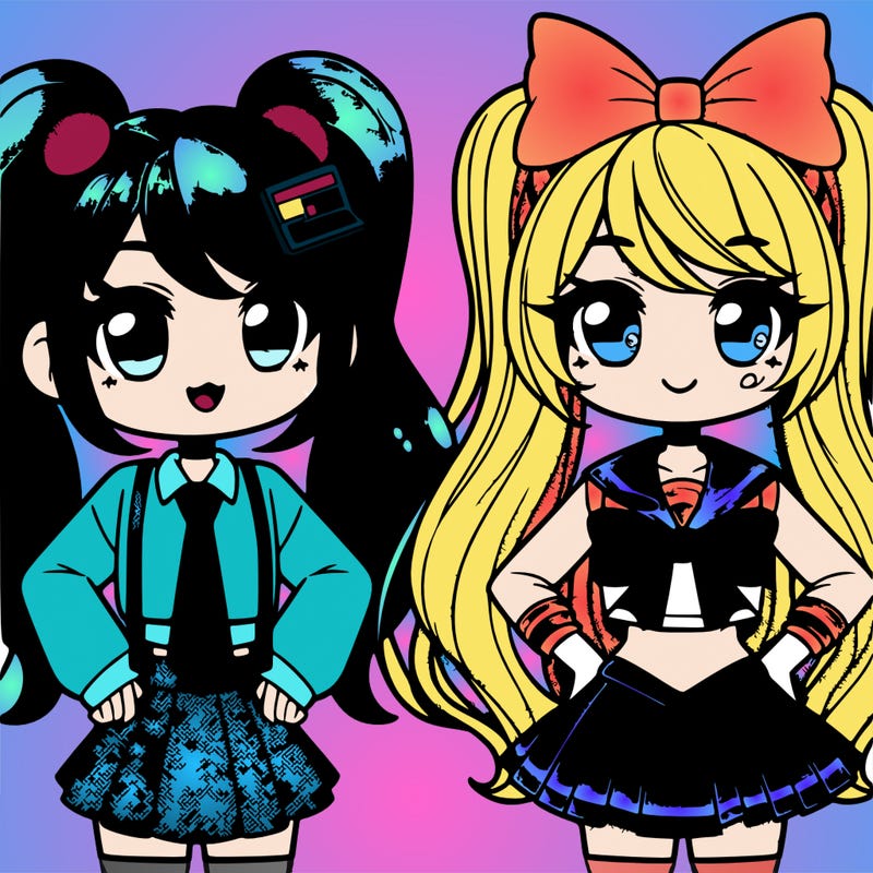 hatsune miku and sailor moon as friends