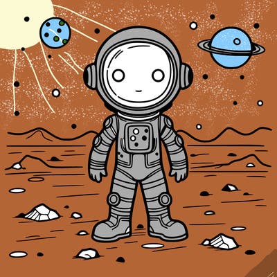 a human on mars