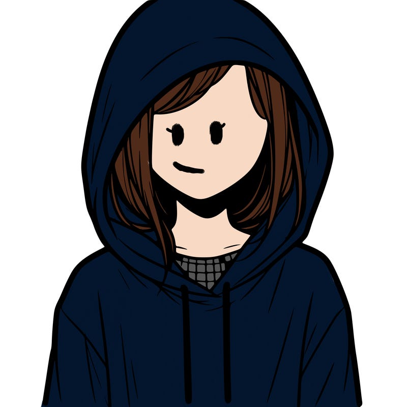 faceless girl in hoodie