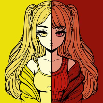 realistic girl split