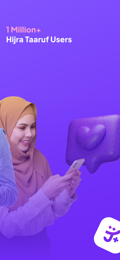 Smiling Muslim woman in a hijab using the Hijra Taaruf app for marriage matchmaking