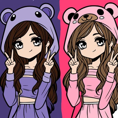 teen girl in animal costume