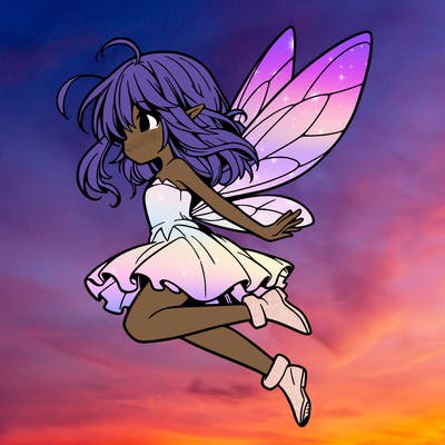 manga fairy flying