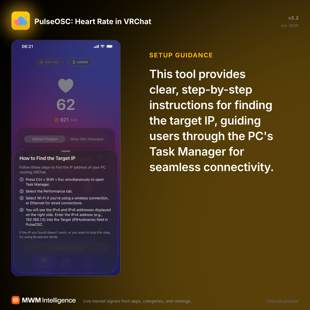PulseOSC: Heart Rate in VRChat - Health & Fitness App | MWM