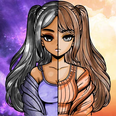 realistic girl split