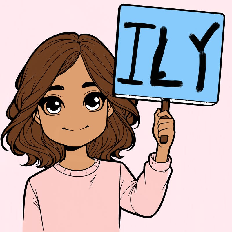 realistic girl holding up a sign