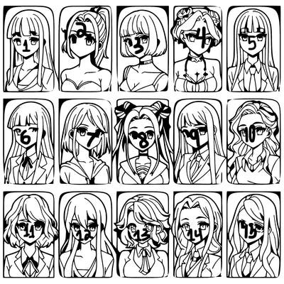 girls that look diffrent anime