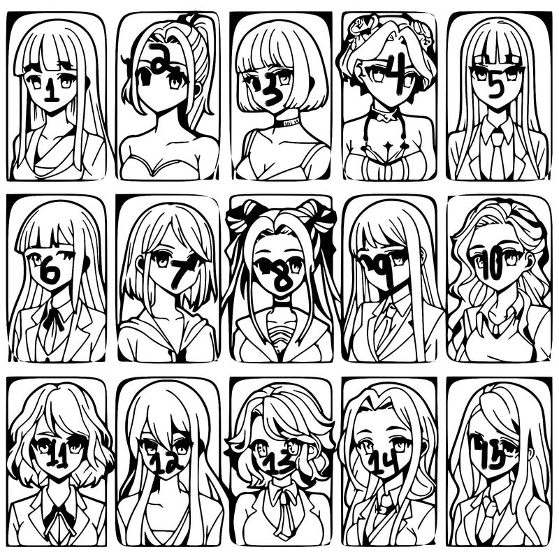 girls that look diffrent anime