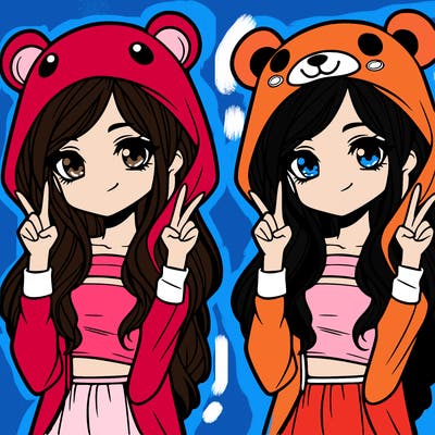 teen girl in animal costume