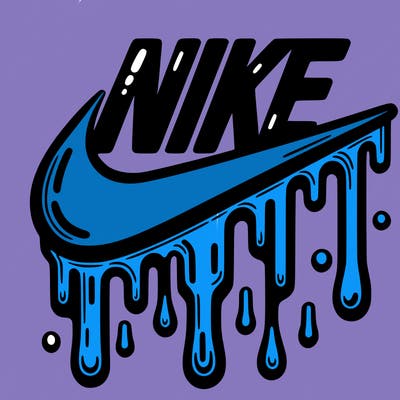 dripping nike logo