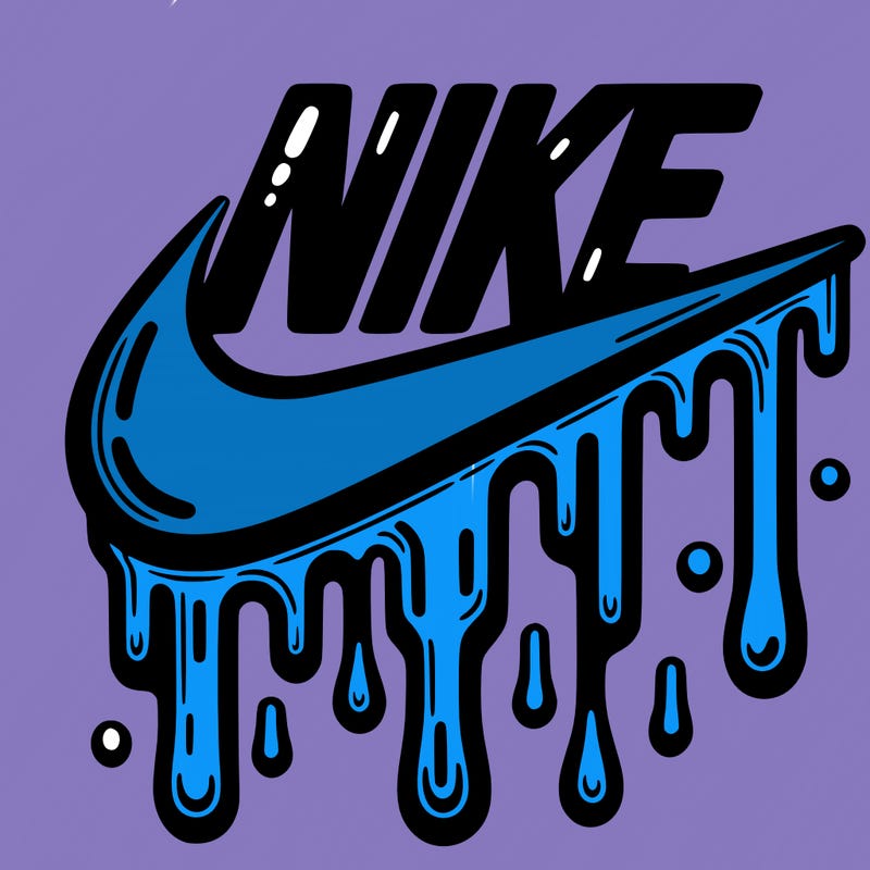 dripping nike logo