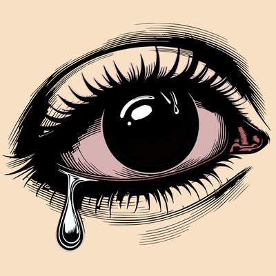 realistic eye one tear