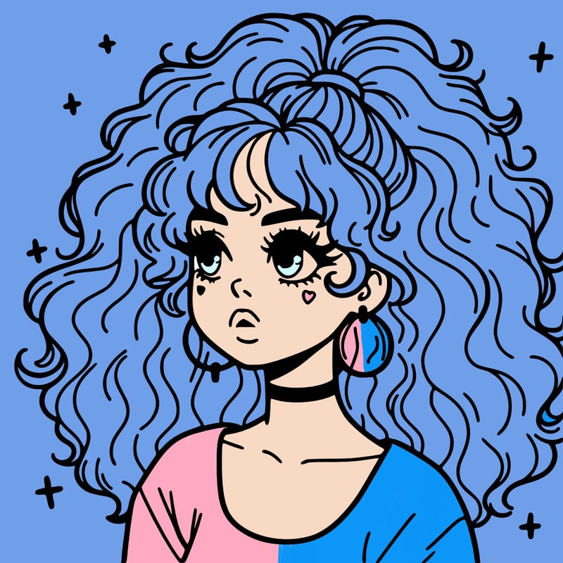 aesthetic girl with big hair