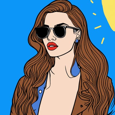 cool girl with sunglasses