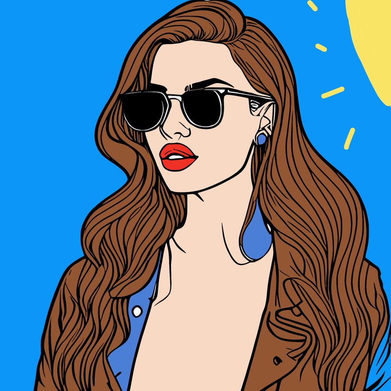 cool girl with sunglasses