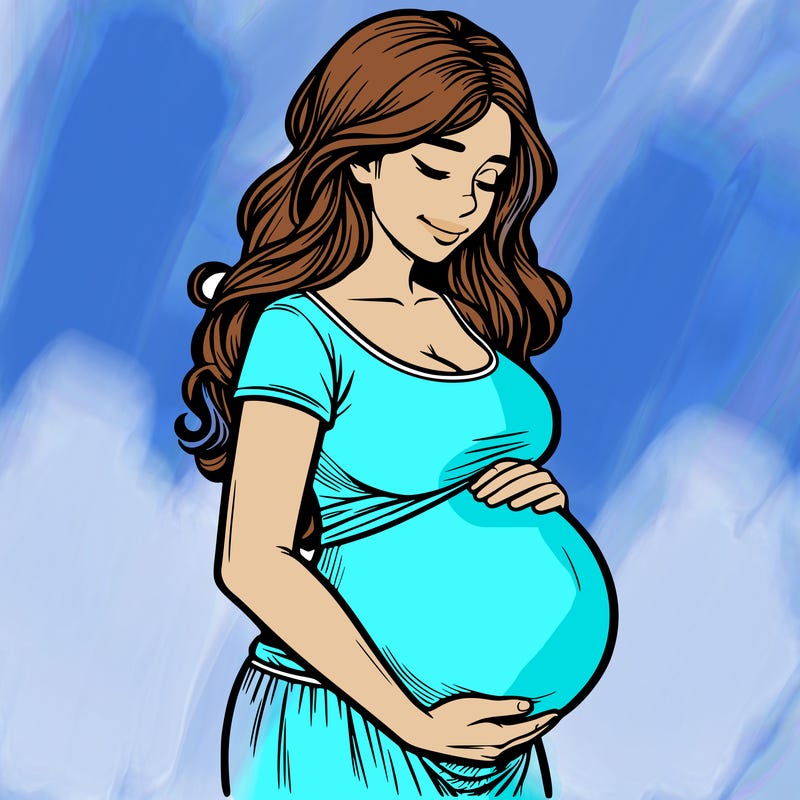woman heavily pregnant realistic