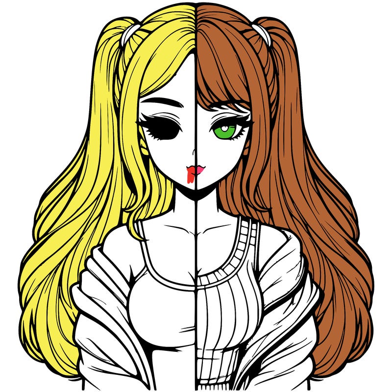 realistic girl split