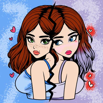 realistic girl split