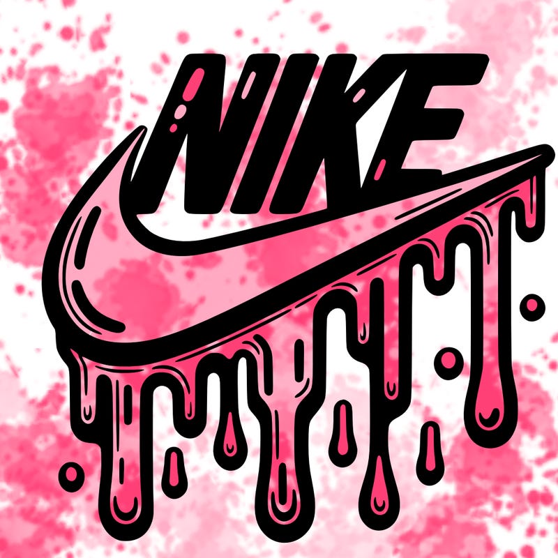 dripping nike logo