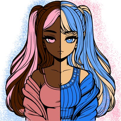 realistic girl split