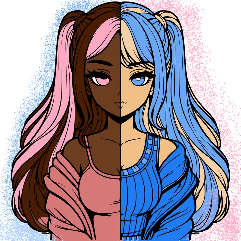 realistic girl split