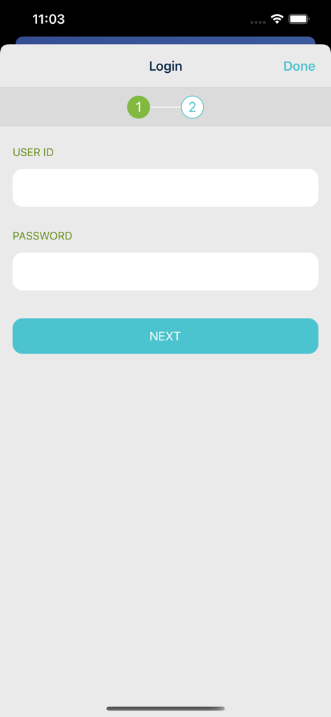 KCB iBank - Login page of the KCB iBank mobile app featuring user ID and password input fields