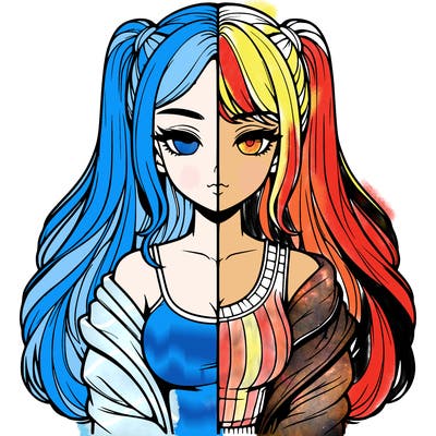 realistic girl split