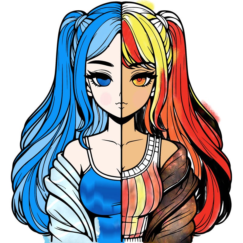 realistic girl split