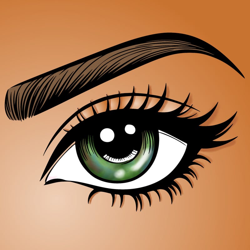 eye closeup with eyebrow