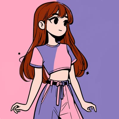 girl in a cute crop top