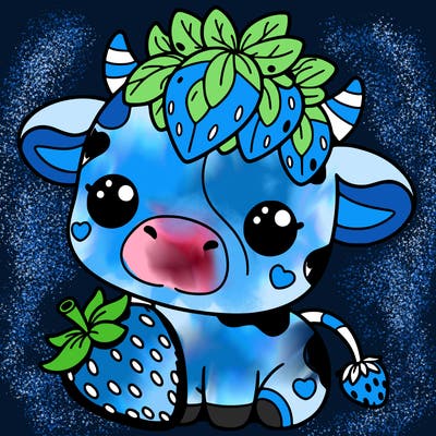 cute strawberry cow