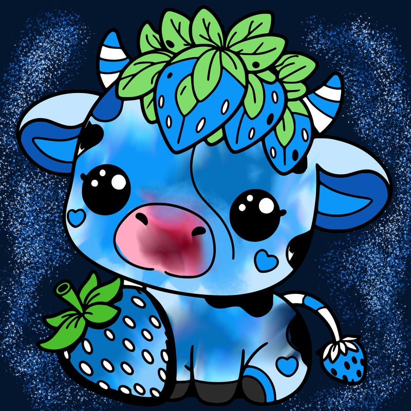 cute strawberry cow