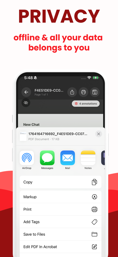 Write on PDFアプリのプライバシーとオフラインドキュメントセキュリティ機能