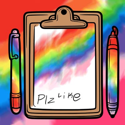 blank clip board with pen