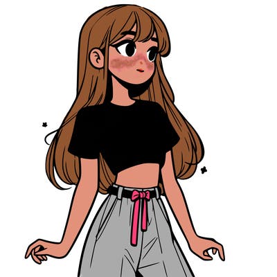 girl in a cute crop top