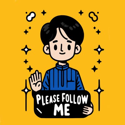 please follow me