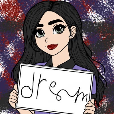 a realistic girl with a sign