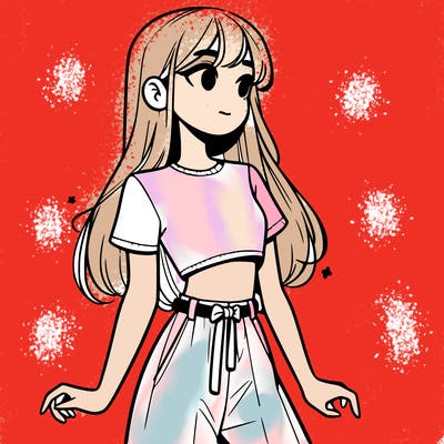 girl in a cute crop top