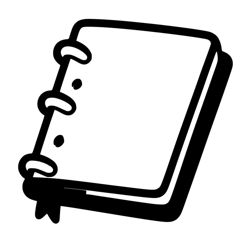 empty blank plain nothing on the page but white note book only