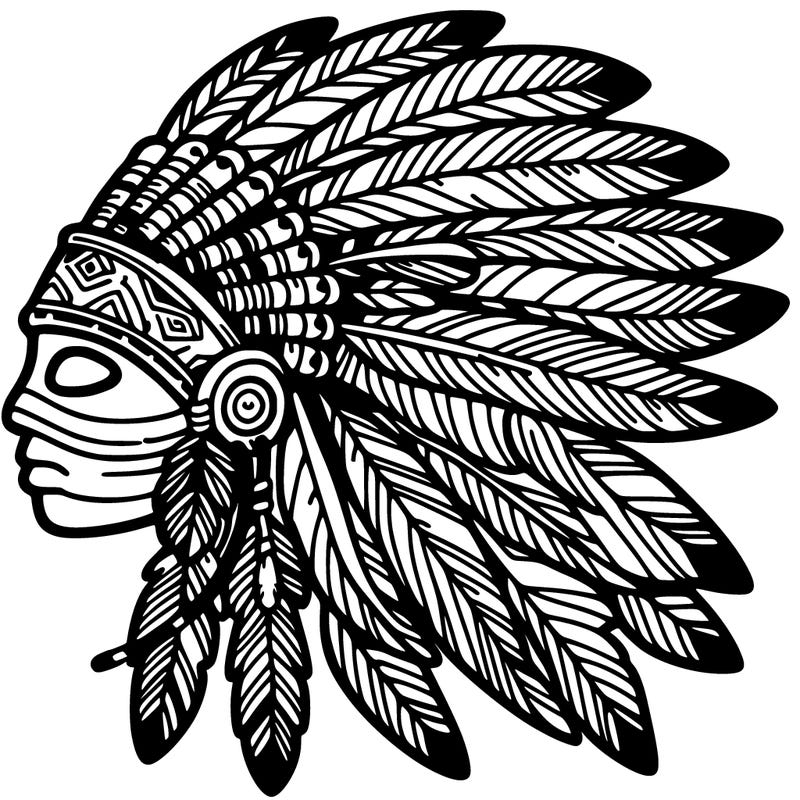 native american feathered mask