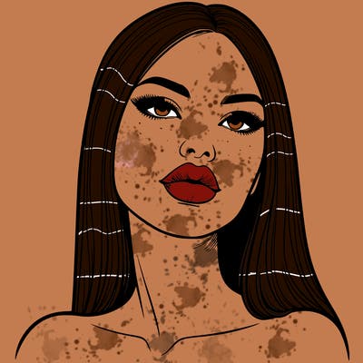 realistic woman with full lips