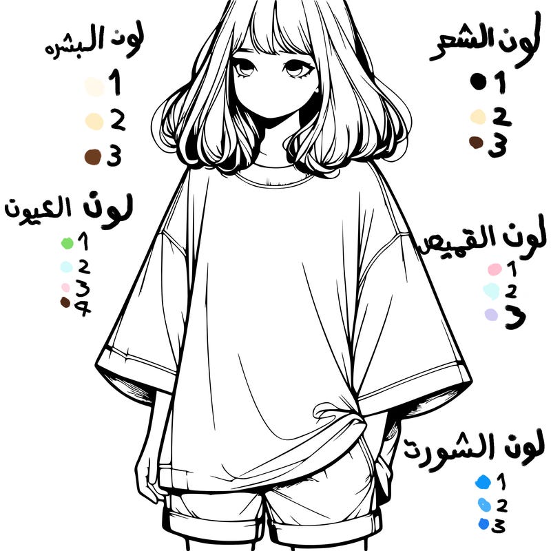 realistic girl with big t shirt and shorts