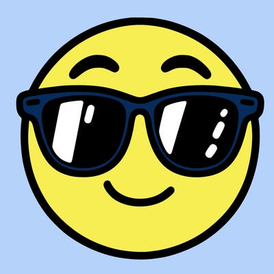 emoji with sunglasses