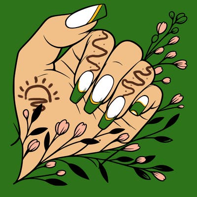 nails with french tip