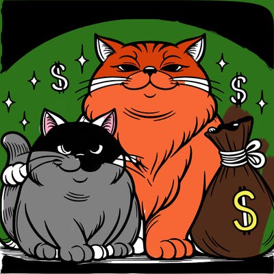 rich cat with a other cat