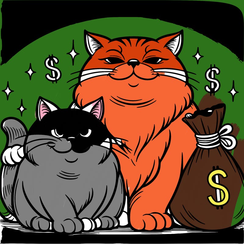 rich cat with a other cat